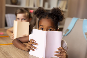 Girls reading